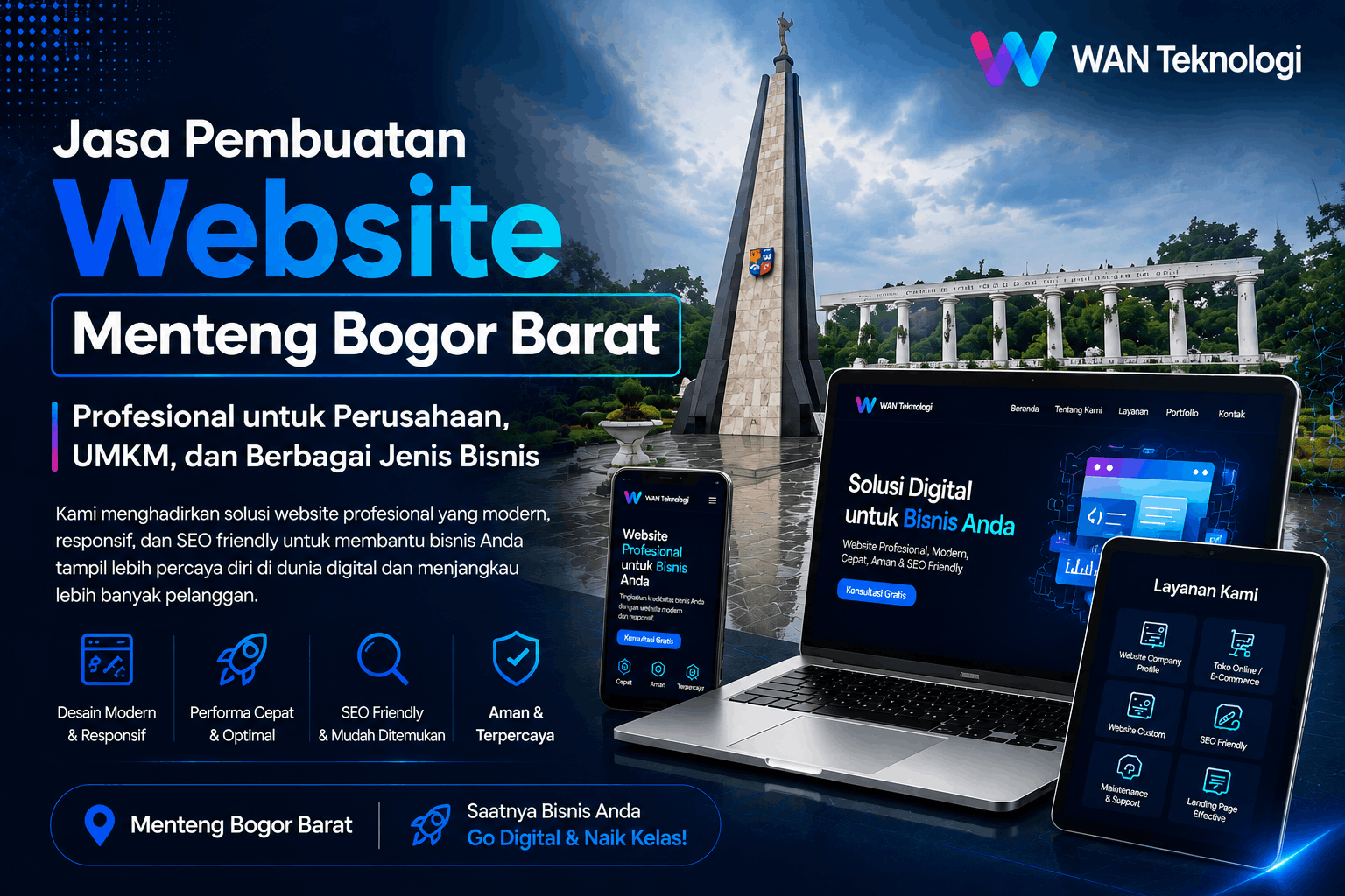 Jasa Pembuatan Website Menteng Bogor Barat Profesional untuk Perusahaan, UMKM, dan Berbagai Jenis Bisnis