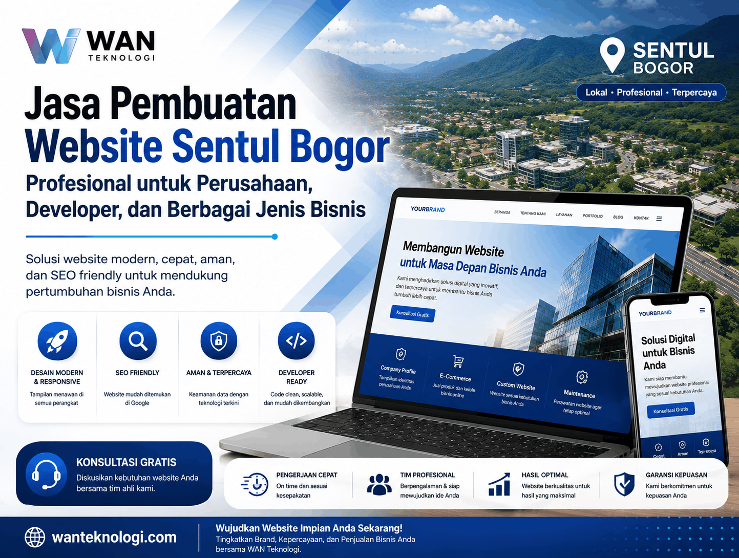 Jasa Pembuatan Website Sentul Bogor Profesional untuk Perusahaan, Developer, dan Berbagai Jenis Bisnis
