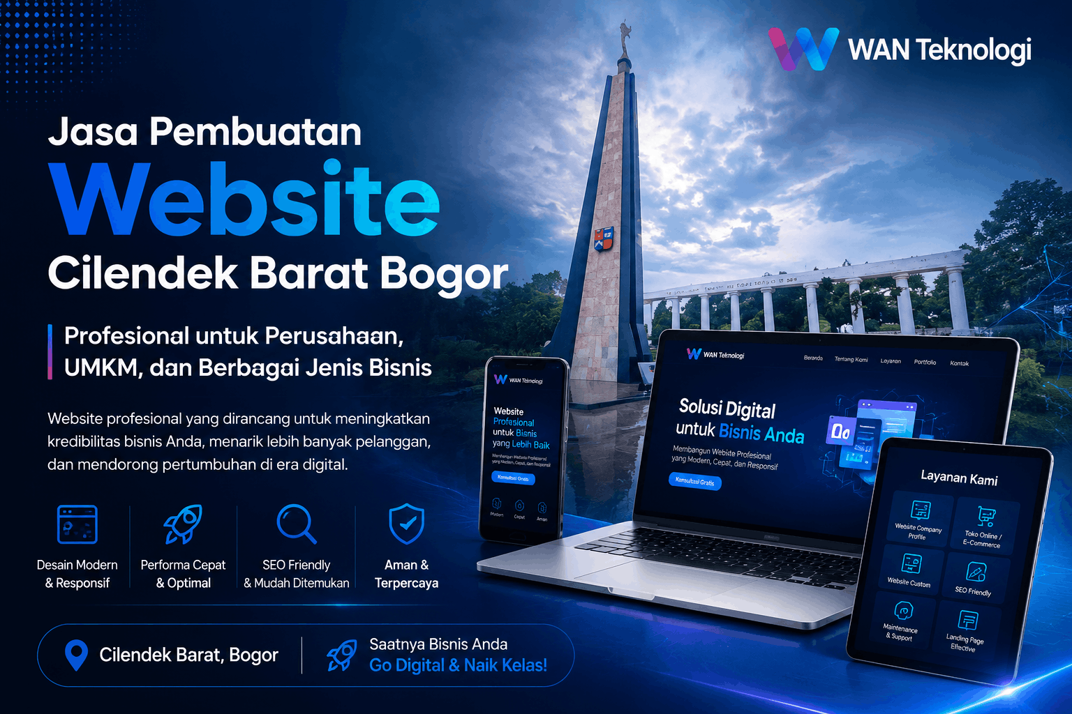 Jasa Pembuatan Website Cilendek Barat Bogor Profesional untuk Perusahaan, UMKM, dan Berbagai Jenis Bisnis