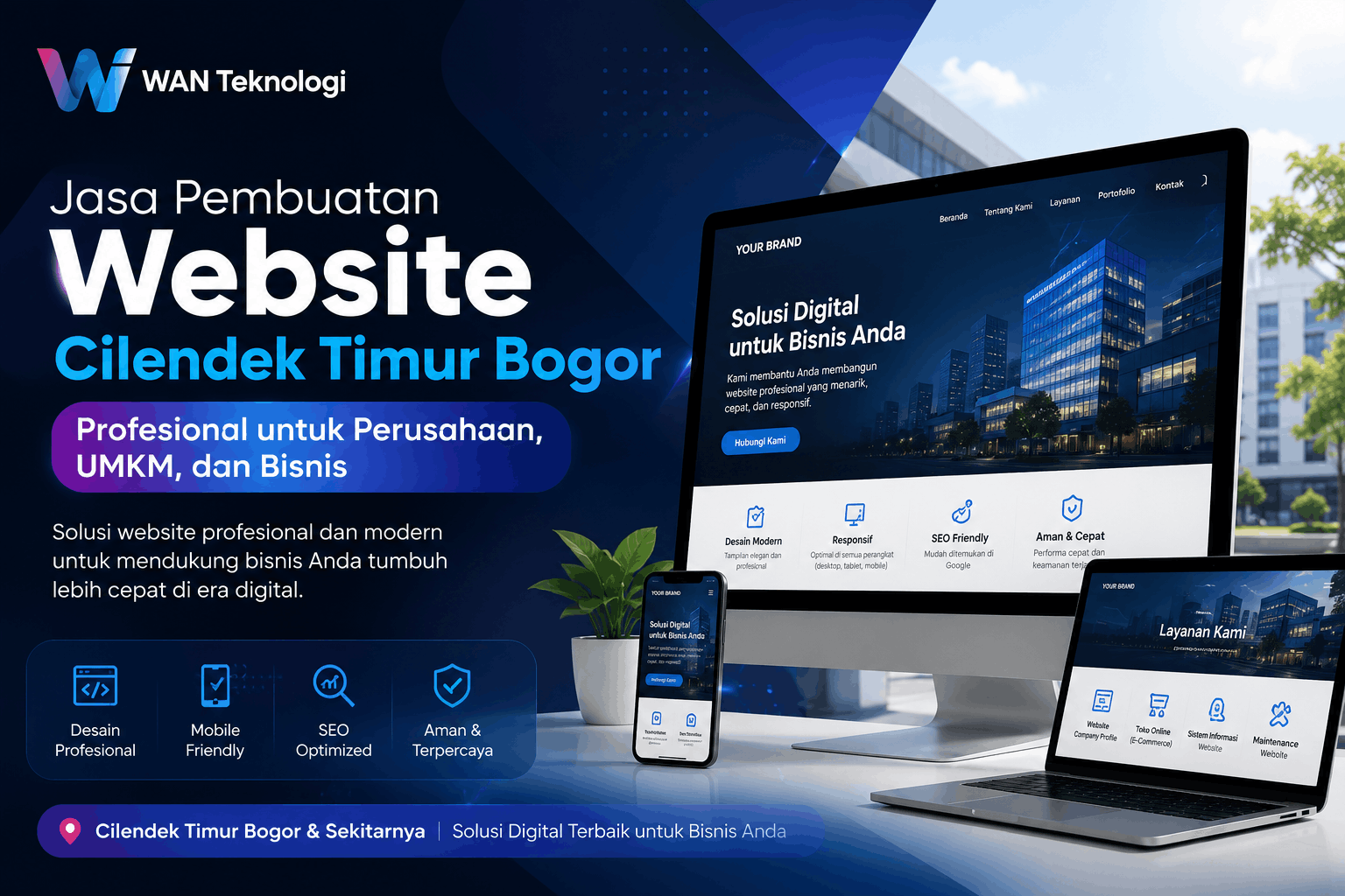 Jasa Pembuatan Website Cilendek Timur Bogor Profesional untuk Perusahaan, UMKM, dan Bisnis