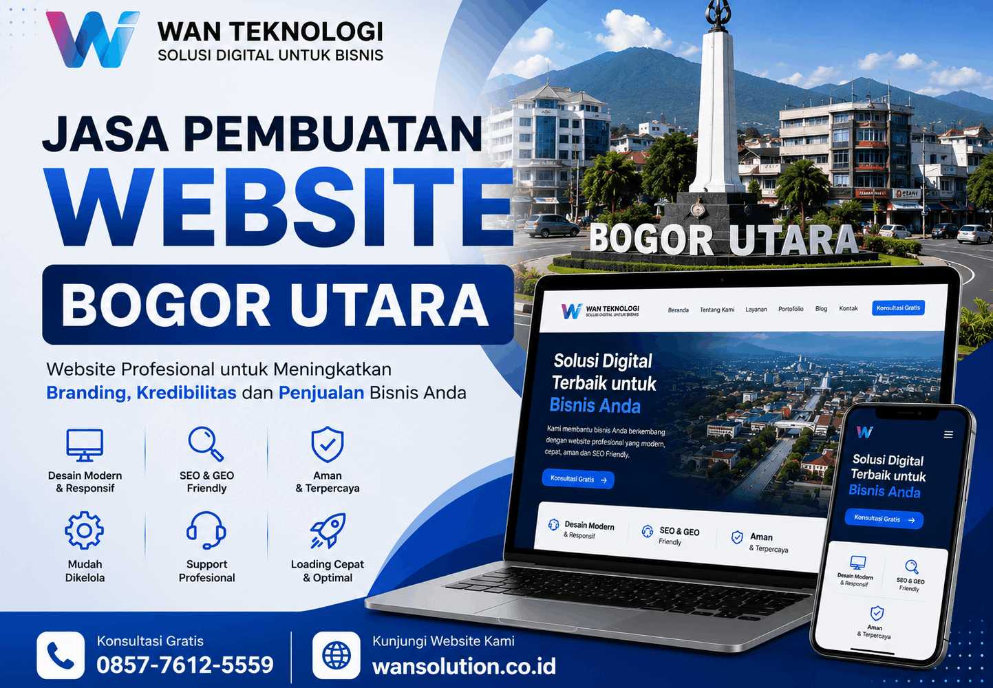 Jasa Pembuatan Website Bogor Utara Profesional untuk Perusahaan, UMKM, Instansi, dan Berbagai Jenis Bisnis