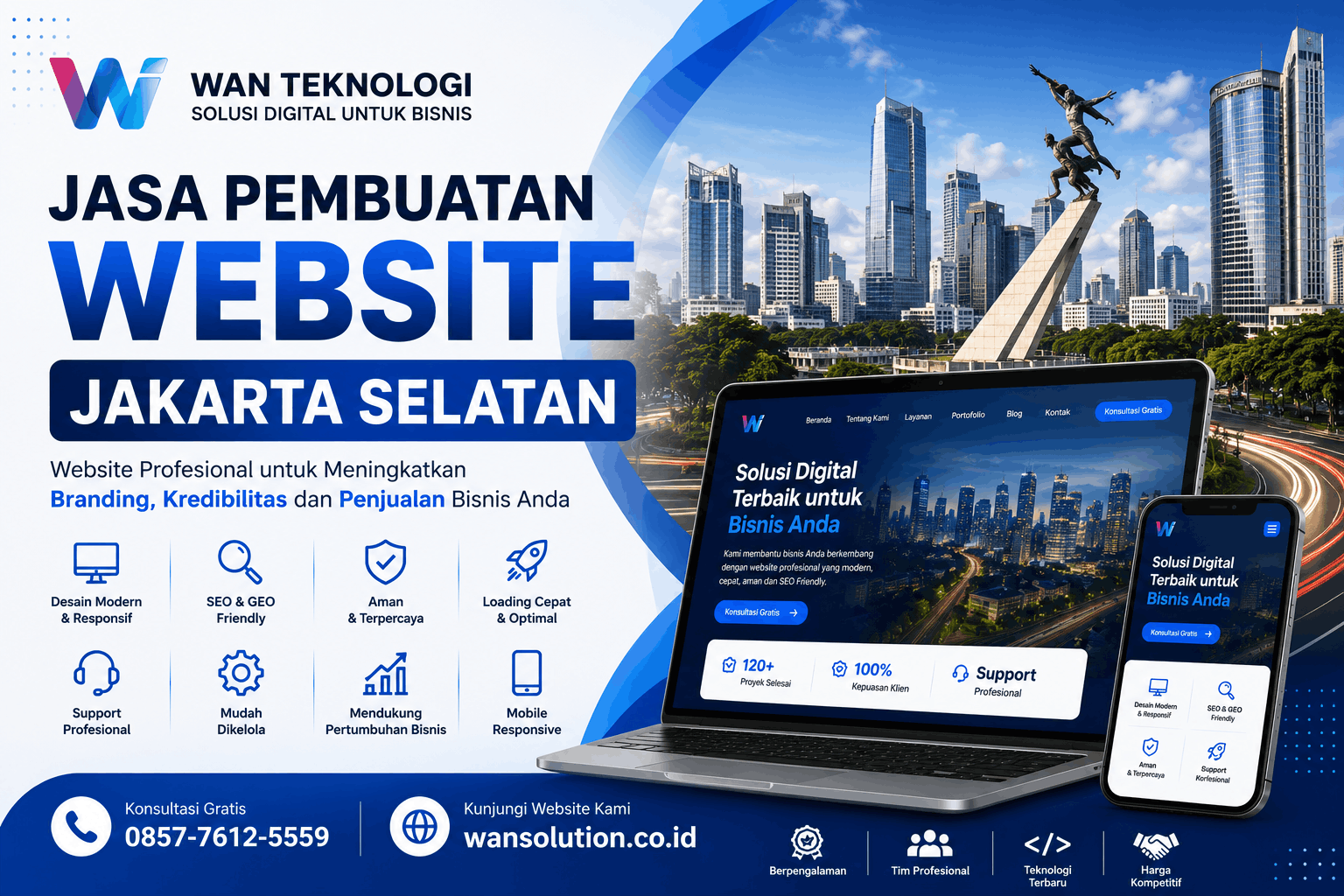 Jasa Pembuatan Website Jakarta Selatan Profesional | WAN Teknologi