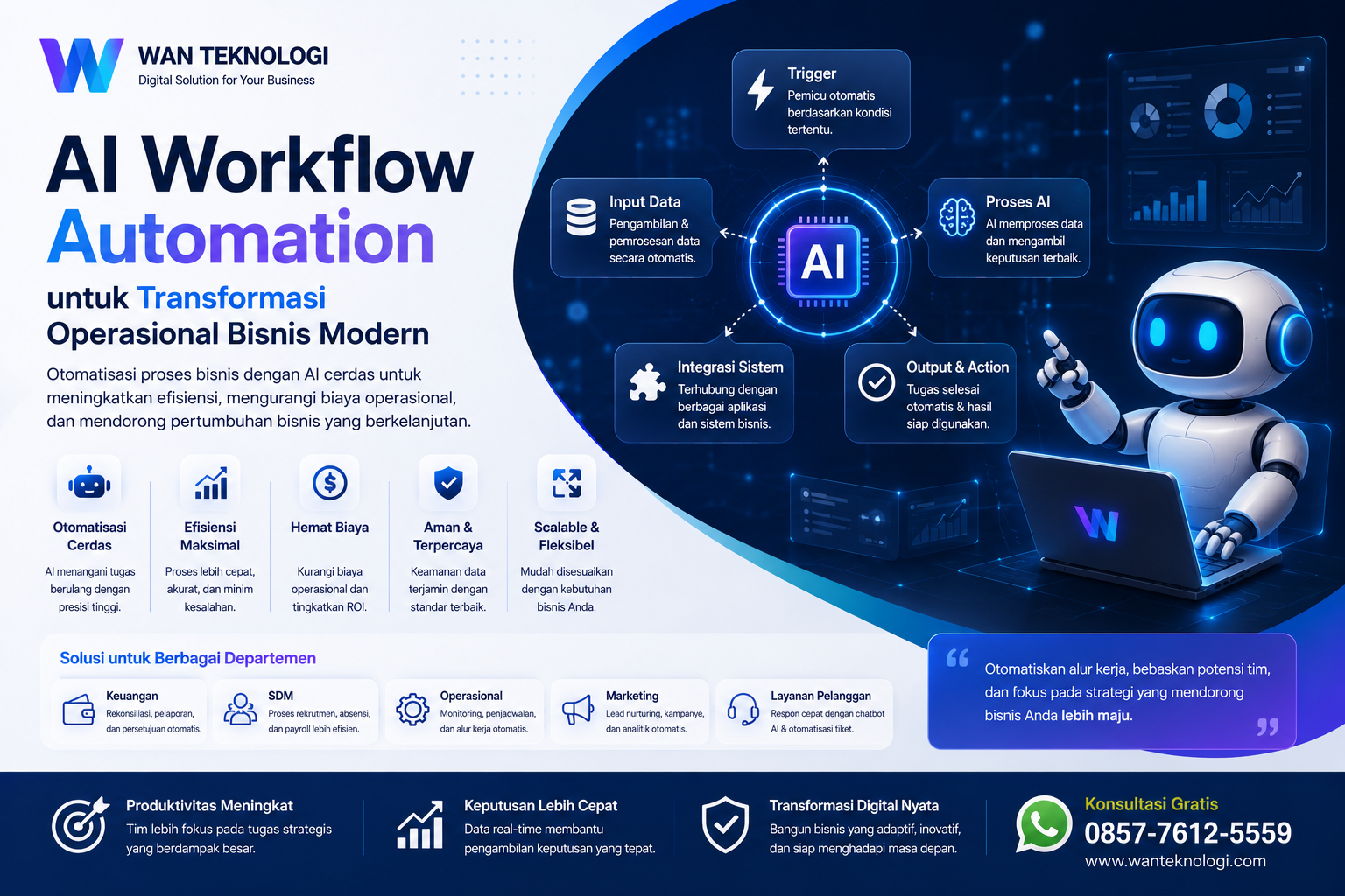 AI Workflow Automation untuk Transformasi Operasional Bisnis Modern