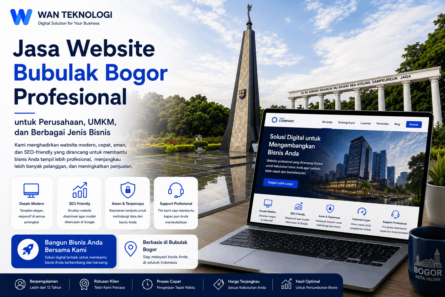 Jasa Website Bubulak Bogor Profesional untuk Perusahaan, UMKM, dan Berbagai Jenis Bisnis