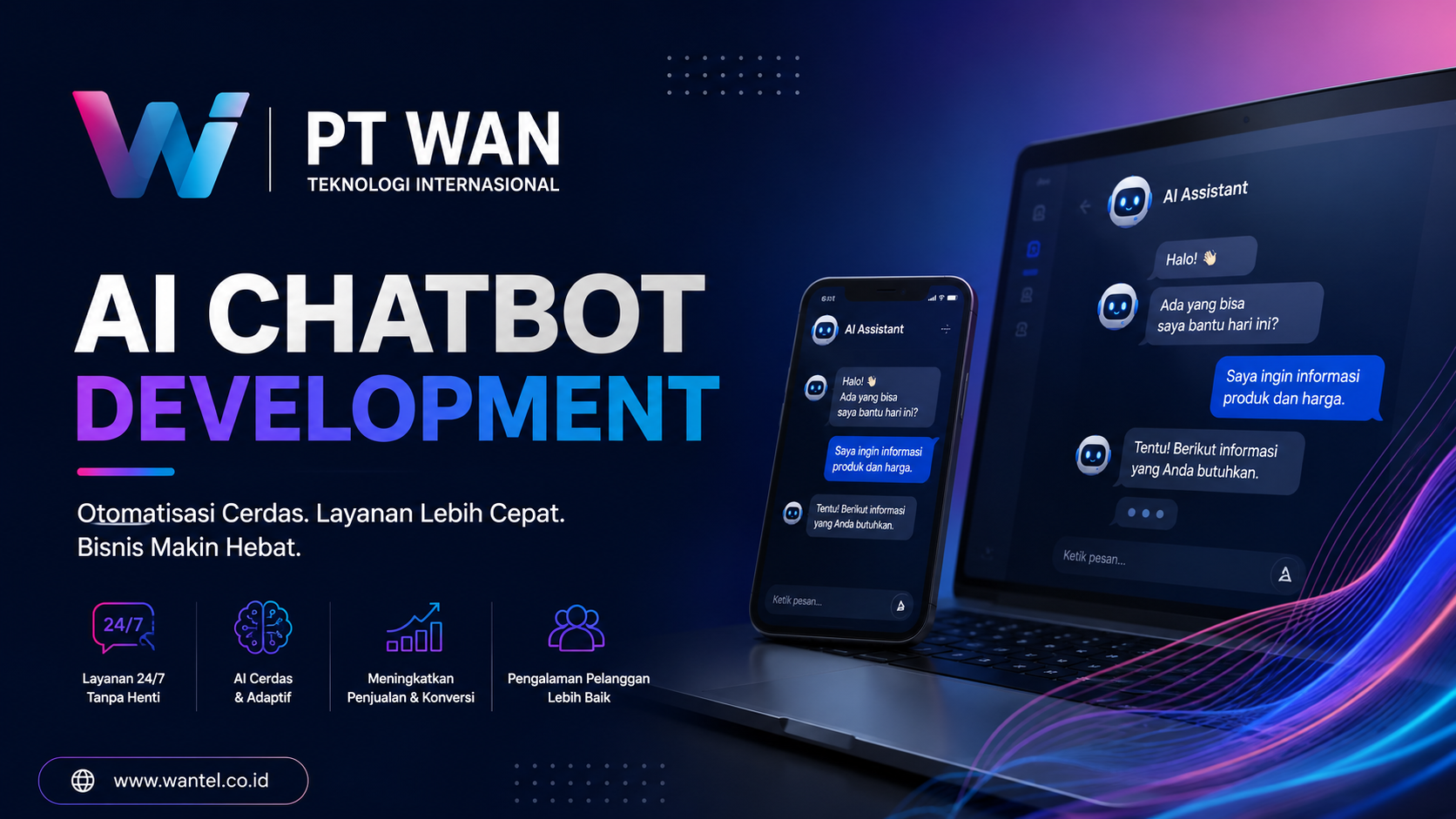 AI Chatbot Development untuk Bisnis Modern: Solusi Otomatisasi Cerdas dari PT WAN Teknologi Internasional