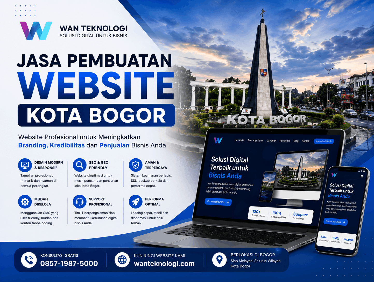Jasa Pembuatan Website Kota Bogor Profesional untuk Perusahaan, UMKM, Instansi, dan Berbagai Jenis Bisnis