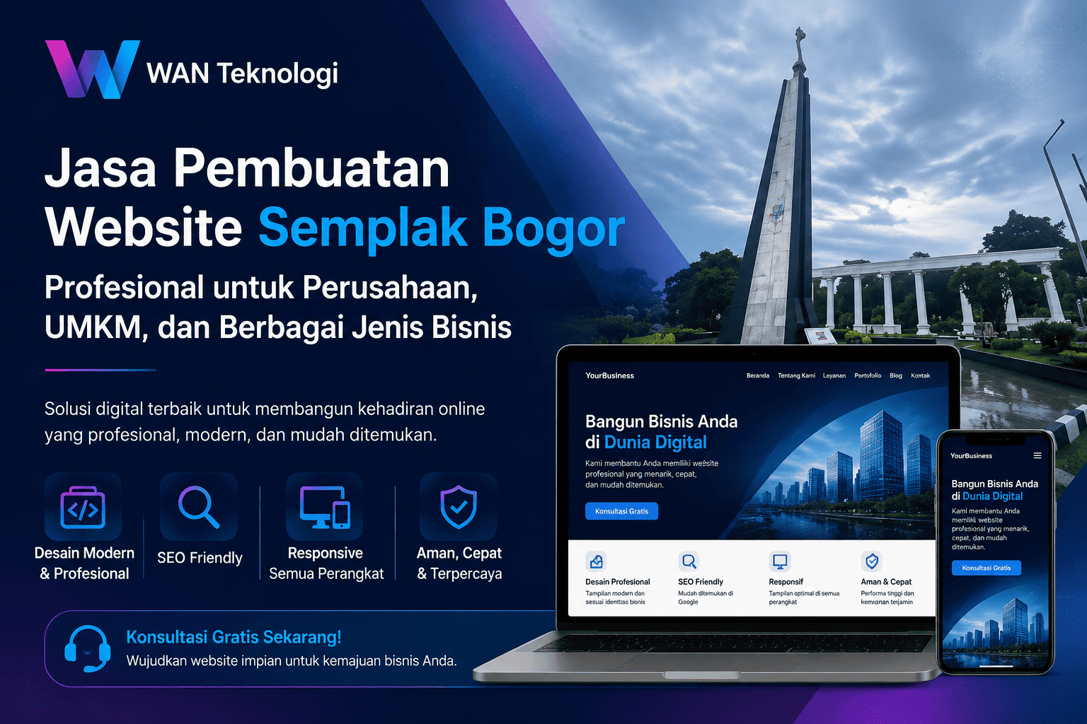 Jasa Pembuatan Website Semplak Bogor Profesional untuk Perusahaan, UMKM, dan Berbagai Jenis Bisnis
