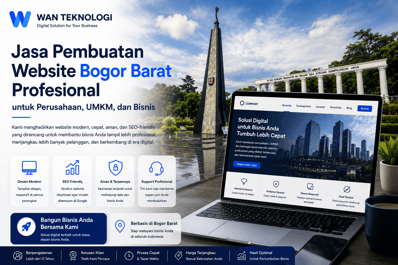 Jasa Pembuatan Website Bogor Barat Profesional untuk Perusahaan, UMKM, dan Bisnis