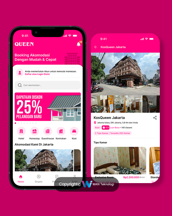 Queen Hotel – Aplikasi Booking Akomodasi Mudah, Cepat, dan Hemat